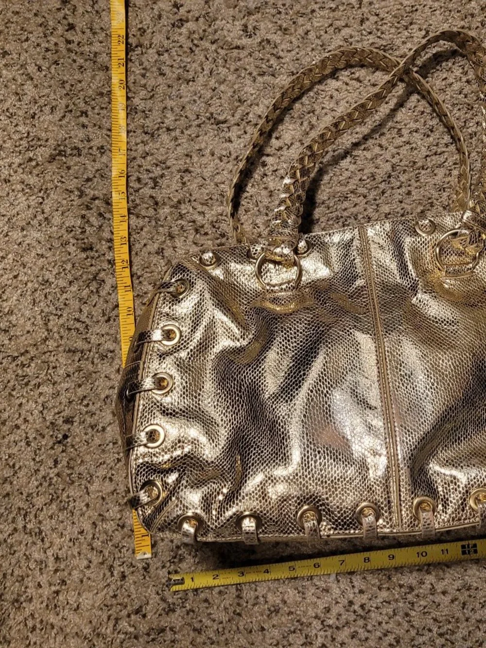 Michael Kors Gold top handle Purse - Picture 3 of 8